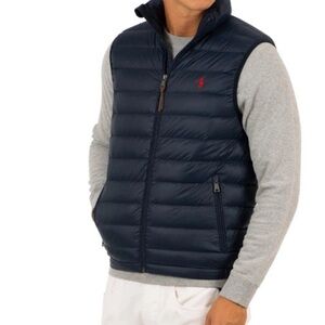 Polo Ralph Lauren | Down Full Zip Packable Puffer Vest - Navy Blue, Size S